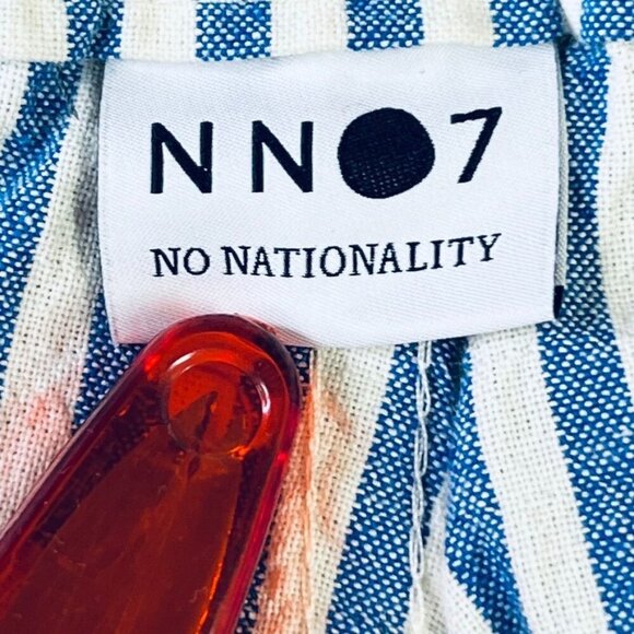 NN. 07 Gregor Drawstring Shorts Size XL Blue Stripe Elastic Waist Pockets New - Picture 6 of 12